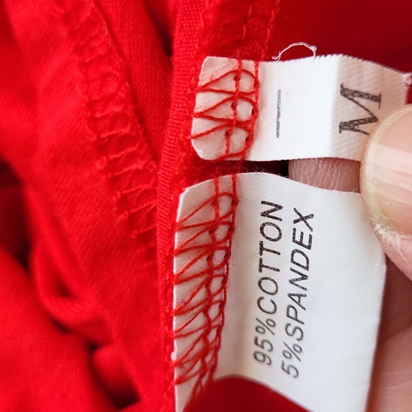 Lot of 2 Cold Shoulder Tshirt Dresses Red Black Medium - Picture 3 of 6